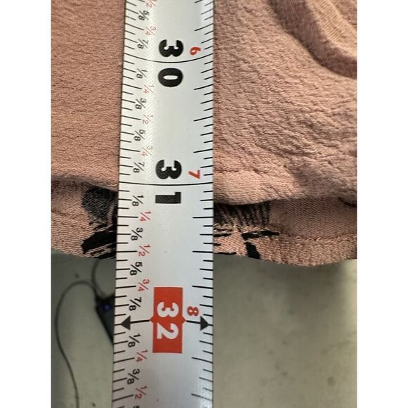 Free People Lena Mini Dress Floral Print Rose Black Red Drawstring Waist sz Smal - Picture 4 of 10